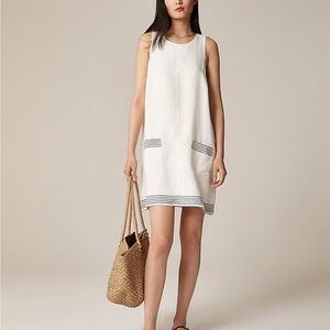 J. Crew Maxine sailor-stripe dress in linen